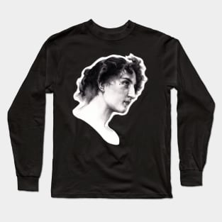 Female Portrait Drawing Long Sleeve T-Shirt